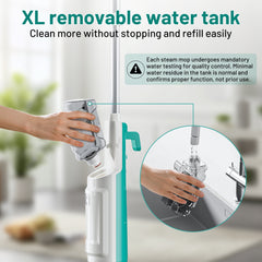 PrettyCare Steam Mop, 10 in 1 Floor Cleaning, Detachable Steam Mop for Tile and Hardwood, Handheld Domestic Steam Cleaner