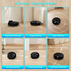 OMESER Robot Vacuum Cleaner, 3500Pa Powerful Suction Robot Vacuum and Mop Combo, WiFi/App Control with Alexa & Google Assistant, Pet Hair Vacuum for Hard Floors & Carpets