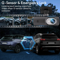 ALILYY Dash Cam Front and Rear,4K+1080P Dash Cam with WiFi & GPS,Dash Camera for Cars with 32GB Card,Super Night Vision,G-Sensor, 24Hr Parking,Loop Recording,Black