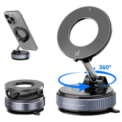Magnetic Phone Holder for Car, Suction Cup Car Phone Holder for Windshield and Dashboard, 360° Adjustable Car Phone Mount with Strongest N60 Magnets, Compatible for iPhone17-12 Pro Max and Android